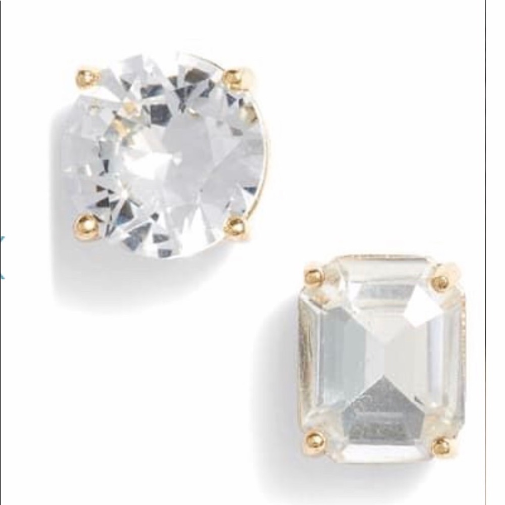 Kate Spade ♠️ - Mismatched Faceted Stud Earrings - Picture 3 of 4